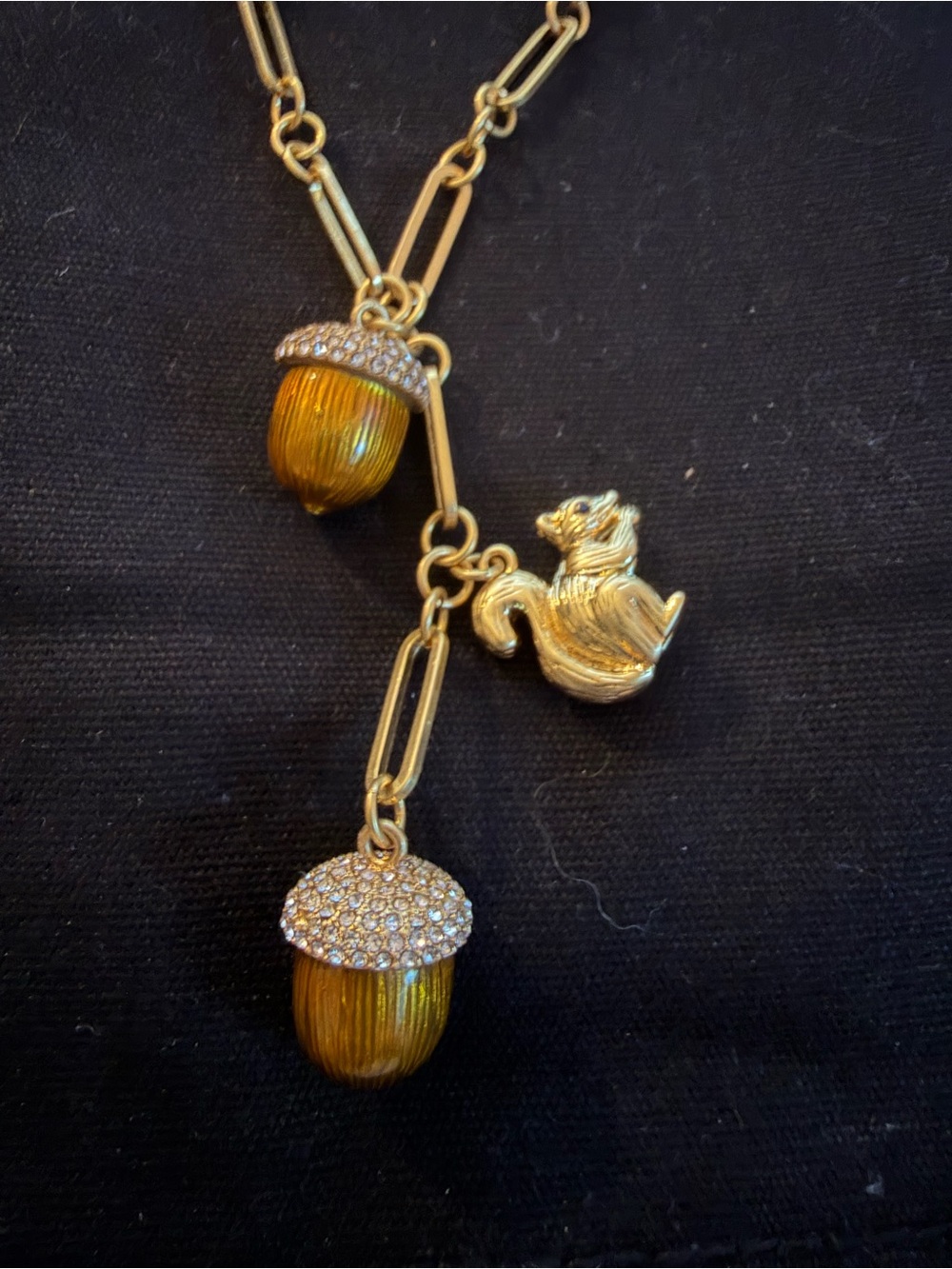 Kate Spade Gold-Tone Acorn & Squirrel Pendant Necklace - Women Jewelry - Picture 2 of 4